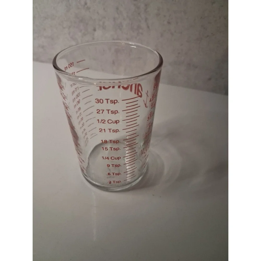 Anchor Hocking 5 oz Glass Measuring Cup Graduated USA Heavy Duty Shot Glass